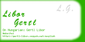 libor gertl business card